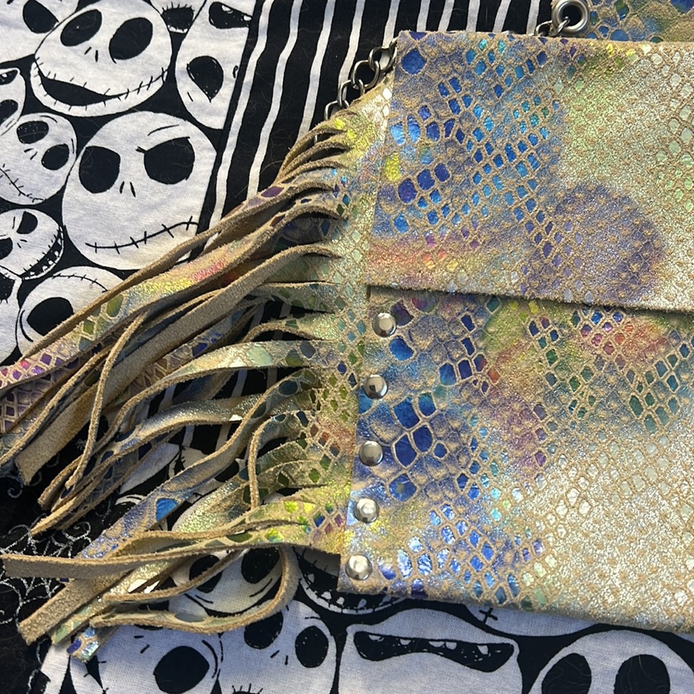 Rainbow leather purse - Picture 2 of 8